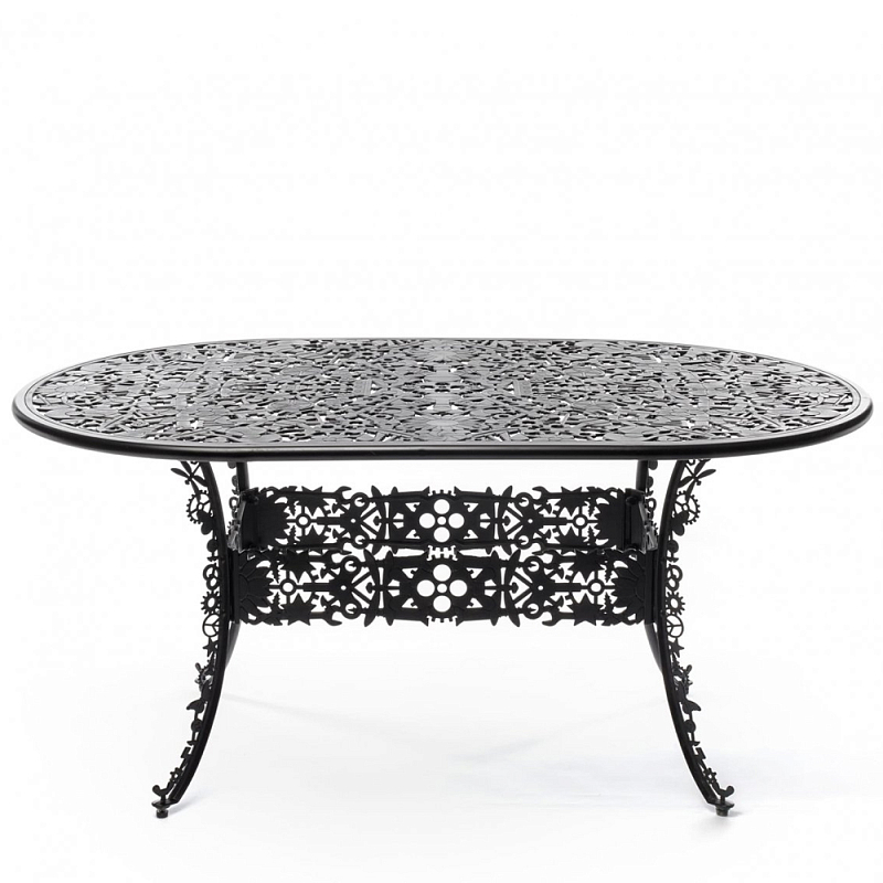 Обеденный стол Industry Collection ALUMINIUM OVAL TABLE – BLACK Черный в Самаре | Loft Concept 