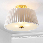 Потолочный светильник с белым плиссированным абажуром Ganglion варинант исполнения - 4 | Loft Concept в Самаре