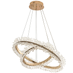 Люстра два кольца с хрустальным декором Rowan Crystal Ring Horizontal Gold Chandelier варинант исполнения - 2 | Loft Concept в Самаре