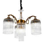 Подвесная люстра с плафонами с виде трубчатых хрустальных подвесок Cadice Chandelier варинант исполнения - 1 | Loft Concept в Самаре