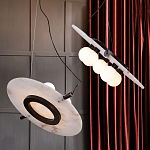Подвесной светильник из мрамора в форме диска Marble Disc Pendant Light варинант исполнения - 3 | Loft Concept в Самаре