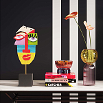 Арт-объект Разноцветное Лицо в абстрактном стиле на подставке Multicolored Abstract Face варинант исполнения - 4 | Loft Concept в Самаре