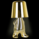 Настольная лампа фигурная золотого цвета с гладким абажуром Высота 19 см Sophia варинант исполнения - 3 | Loft Concept в Самаре