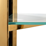 Стеллаж золото с прозрачными стеклянными полками Safekeeping варинант исполнения - 2 | Loft Concept в Самаре