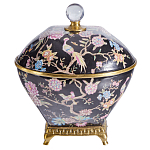 Шкатулка черного цвета с цветочной росписью Eden Garden варинант исполнения - 1 | Loft Concept в Самаре