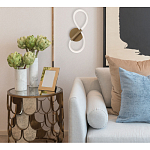 Бра с белым плафоном в форме восьмерки и круглым основанием Luke Lampco Tracer Lamp варинант исполнения - 7 | Loft Concept в Самаре