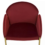Стул бордовый на золотистых ножках Burgundy Chair варинант исполнения - 5 | Loft Concept в Самаре