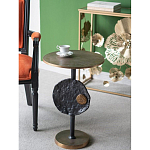 Столик приставной с абстрактным основанием и акцентом в виде золотистого диска Heavenly Space варинант исполнения - 8 | Loft Concept в Самаре