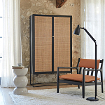 Шкаф с 2-мя дверцами из ротанга ручной работы Fuse Wicker Furniture варинант исполнения - 5 | Loft Concept в Самаре