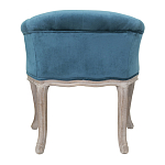 Кресло низкое в стиле прованс Louis French Armchair blue velour варинант исполнения - 2 | Loft Concept в Самаре