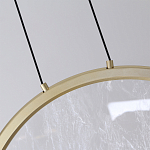 Светодиодный подвесной светильник круглой формы с металлической рамой золотого цвета Marble Glow 47 варинант исполнения - 5 | Loft Concept в Самаре