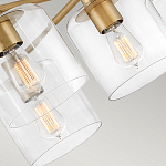 Потолочный светильник цвета латунь с пятью прозрачными цилиндрическими плафонами Hinkley варинант исполнения - 5 | Loft Concept в Самаре