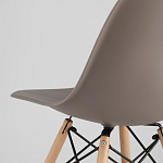 Пластиковый стул на ножках из массива бука Eames Cappuccino варинант исполнения - 6 | Loft Concept в Самаре