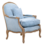 Кресло Ava Classical Armchair light blue velour варинант исполнения - 1 | Loft Concept в Самаре