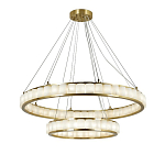 Люстра с 2-мя кольцами из натурального камня с регулируемыми плафонами Durability of Stone варинант исполнения - 1 | Loft Concept в Самаре