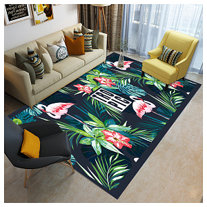 Ковёр с принтом Розовый Фламинго Carpet Pink Night Flamingo