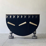 Дизайнерский комод полукруглый черный с 3-мя фактурным ящиками Occasion варинант исполнения - 1 | Loft Concept в Самаре