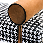 Банкетка Banquette PIED DE POULE Orange с принтом гусиная лапка Оранжевые валики варинант исполнения - 2 | Loft Concept в Самаре