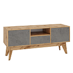 ТВ-тумба с фасадом цвета серый бетон Grace of Furniture  варинант исполнения - 2 | Loft Concept в Самаре