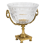 Чаша из рельефного стекла прозрачного цвета на бронзовой подставке Eden Garden варинант исполнения - 1 | Loft Concept в Самаре