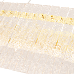 Люстра подвесная овальная с рельефными стеклянными панелями и золотым металлическим каркасом Textured Glass Chandelier варинант исполнения - 4 | Loft Concept в Самаре