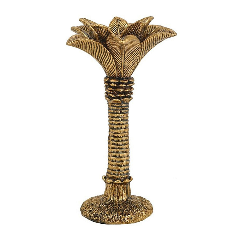 Подсвечник в форме пальмы с резными листьями и текстурным основанием Golden palm leaves Бронза Подсвечник в форме пальмы с резными листьями и текстурным основанием Golden palm leaves Бронза в Самаре | Loft Concept