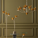 Люстра с плафонами в виде цветов Golden Bird of Paradise варинант исполнения - 5 | Loft Concept в Самаре