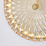 Подвесной светильник с плафоном из рельефного стекла Peony Glass Bronze  варинант исполнения - 6 | Loft Concept в Самаре