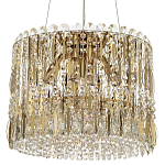 Круглая люстра с металлическими и хрустальными подвесками Bonnay Crystal Chandelier варинант исполнения - 1 | Loft Concept в Самаре