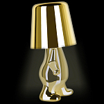 Настольная лампа фигурная золотого цвета с гладким абажуром Высота 19 см Sophia варинант исполнения - 5 | Loft Concept в Самаре