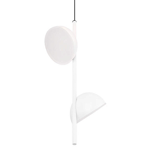 Подвсеной светильник светодиодный металлический с двумя круглыми плафонами на тонкой вертикальной основе Floating Balance