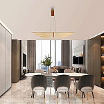 Люстра в виде распахнутых крыльев из тонких металлических планок Flight of Freedom варинант исполнения - 6 | Loft Concept в Самаре