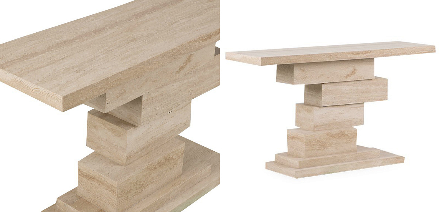 Консоль Taya Travertine Console Консоль Taya Travertine Console - Loft-Concept в Самаре
