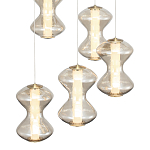 Люстра светодиодная с стеклянными волнообразными плафонами Amphora of Light варинант исполнения - 4 | Loft Concept в Самаре