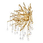 Бра с лучеобразным основанием и подвесками из прозрачного стекла в виде длинных капель Droplet Chandelier варинант исполнения - 5 | Loft Concept в Самаре