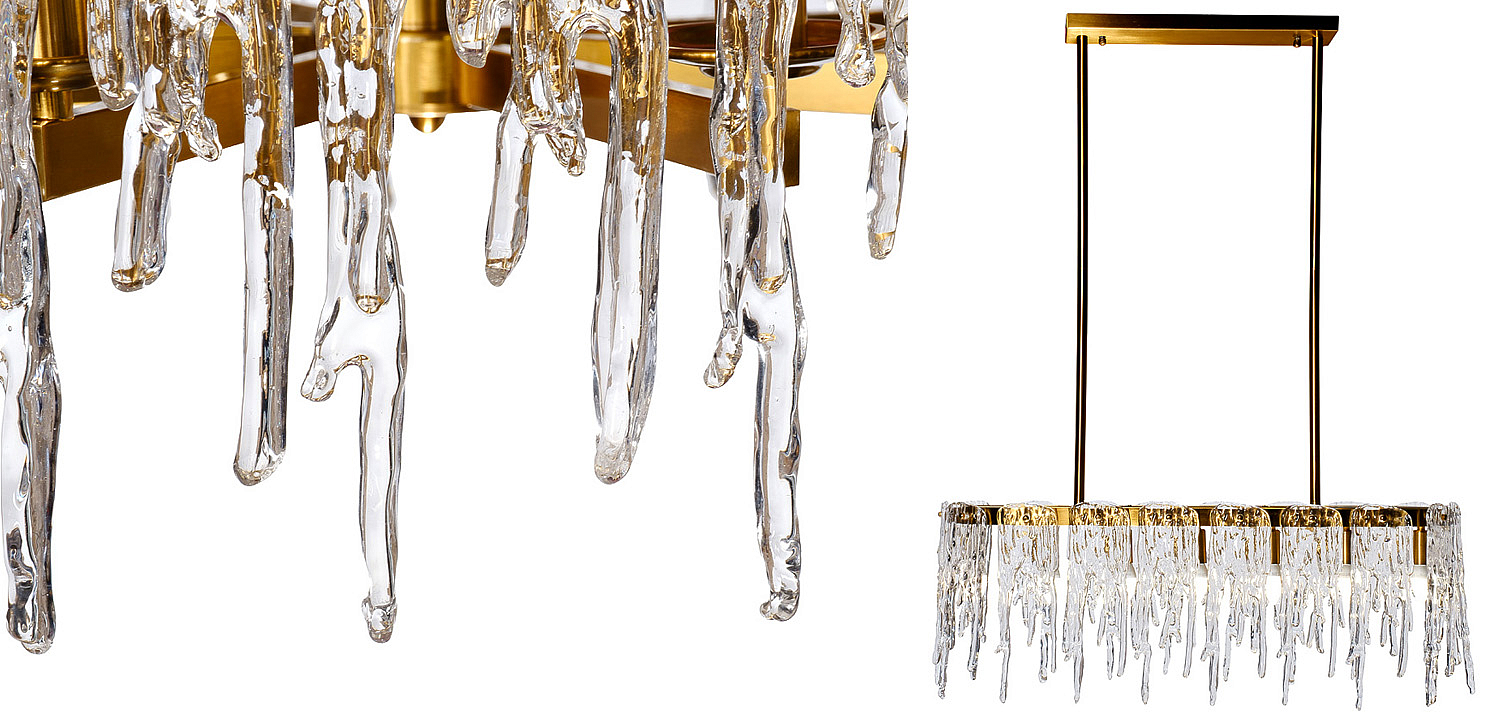 Люстра Cold Heart Line Gold Chandelier - Loft-Concept в Самаре