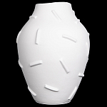 Декоративная ваза белая керамическая с абстрактным объемным декором Molecule Collection варинант исполнения - 1 | Loft Concept в Самаре