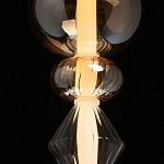 Подвесной светильник с вертикальной композицией из прозрачных и янтарных стеклянных шаров и ромбов Gabriel Scott Luna варинант исполнения - 5 | Loft Concept в Самаре