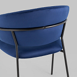 Стул в велюре синего цвета Horizon варинант исполнения - 6 | Loft Concept в Самаре