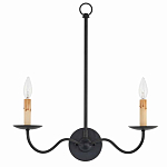 Бра настенное черное с 2-мя лампами Candle Sleeves варинант исполнения - 3 | Loft Concept в Самаре
