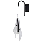 Бра черного цвета с плафоном из рельефного стекла Glass Pod варинант исполнения - 3 | Loft Concept в Самаре