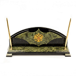 Настольный письменный набор из змеевика с гербом РФ Successful Leader варинант исполнения - 1 | Loft Concept в Самаре