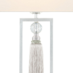 Настольная лампа с прямоугольным тканевым абажуром на белом мраморном основании Silver Threads варинант исполнения - 1 | Loft Concept в Самаре