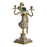 Подсвечникв образе попугая из фарфора с бронзовыми элементами Eden Garden варинант исполнения - 4 | Loft Concept в Самаре