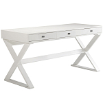 Письменный стол белый с 3-мя ящиками и крестообразным основанием Ymercte варинант исполнения - 1 | Loft Concept в Самаре