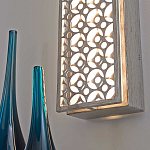 Бра прямоугольное в серебрянном цвете с ажурной решеткой Feiss варинант исполнения - 6 | Loft Concept в Самаре