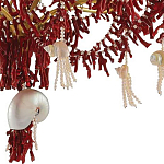 Люстра с декором в виде кораллов и ракушек Corals and Shells Chandelier Red варинант исполнения - 2 | Loft Concept в Самаре