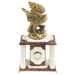 Часы настольные из натурального камня с декором в виде орла Eagle Stone Clock варинант исполнения - 1 | Loft Concept в Самаре
