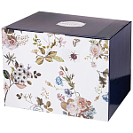 Чайный сервиз из фарфора белый с рисунком цветов на 6 персон 14 предметов Garden Whisper Porcelain Set  варинант исполнения - 4 | Loft Concept в Самаре