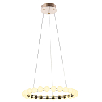 Люстра светодиодная кольцевая с круглыми плафонами белого цвета PEARLS Suspension 48 варинант исполнения - 4 | Loft Concept в Самаре